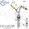 Ideal Standard Kingston Bidet Mixer Tap Spare Parts